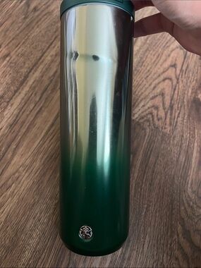 Starbucks Green Ombre Stainless Steel Travel tumbler RARE
